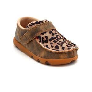 Twisted X  Kids Infant Bomber/Leopard velcro Sz 5M